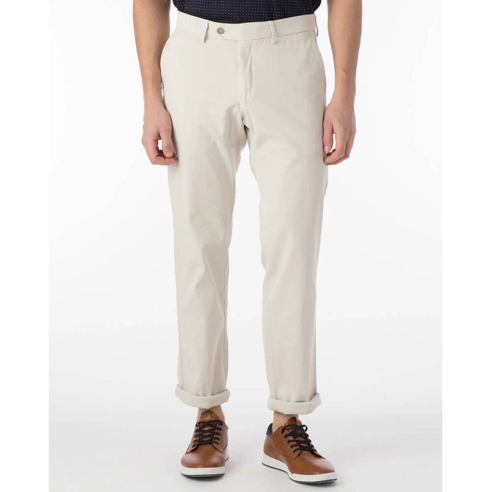 NEW BALLIN mansfield perma pima twill khaki pants in bone